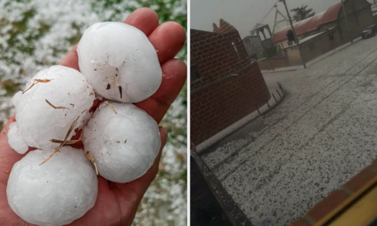 Fue severa la granizada en Amealco.