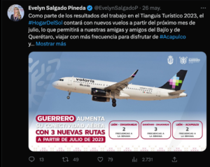 El Hogar del Sol despega con tres nuevas rutas aéreas que llegarán a Guerrero