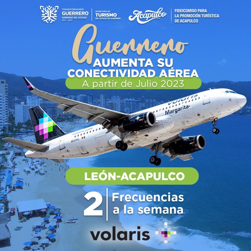 Con tres nuevas rutas y la creciente conectividad aérea, se espera que los números del turismo en Guerrero sigan en aumento