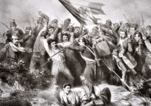 Representación de la Toma de Querétaro, ocurrida el 15 de mayo de 1867.
