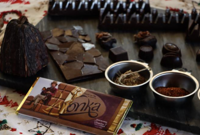 CaoCao es la marca queretana que hizo las barras de chocolate para la película Wonka.