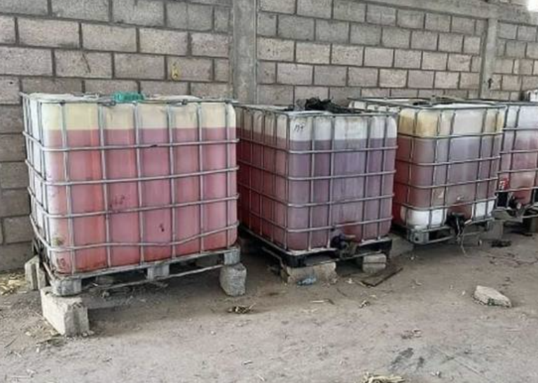 La bodega de huachicol fue descubierta gracias a un patrullaje de elementos de la Guardia Nacional.