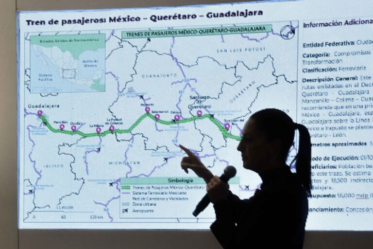 Sheinbaum anuncia estación del tren México-Querétaro-Guadalajara en San Juan del Río